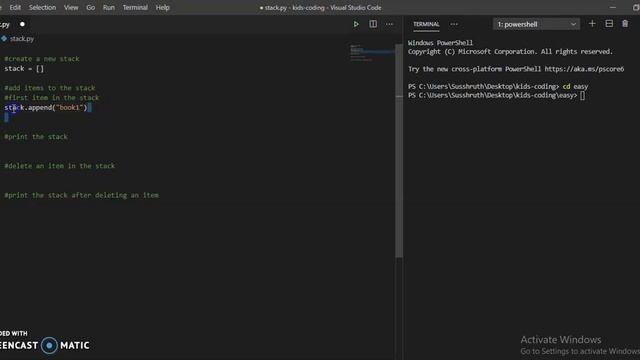 Stack Algorithm in Python - 1 - Coding for Kids - தமிழ் смотреть онлайн