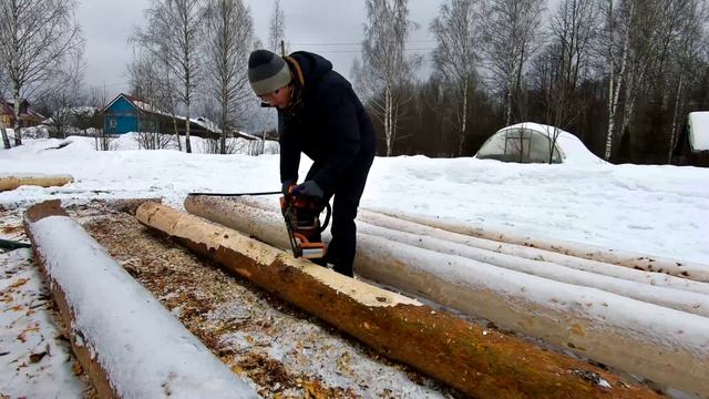 ХОЧУ ПОСТРОИТЬ ДОМ, НАЧИНАЮ ШКУРИТЬ БРЁВНА смотреть онлайн