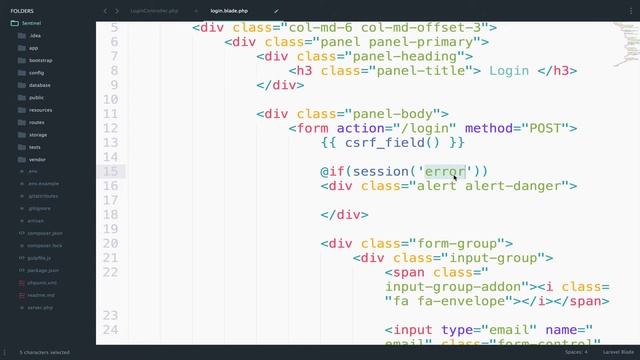 Laravel 5.3 advanced Authentication #13 Errors смотреть онлайн