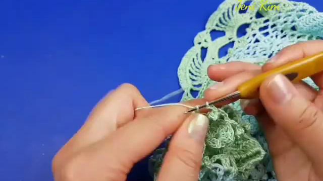МК Красивая салфетка мини-скатерть 7 часть Crochet doily tutorial смотреть онлайн