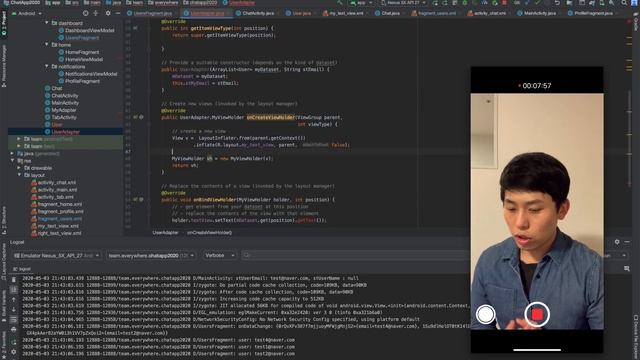 문과생도 만드는 안드로이드 채팅 앱 - 20 (유저 리스트 만들기(2)) смотреть онлайн