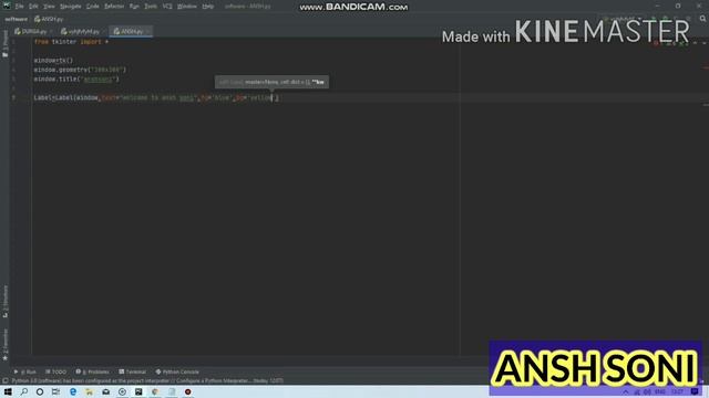part 1 How To make Title in Python Tkinter //by ansh soni смотреть онлайн