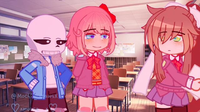 "WILL YOU MARRY ME SANSY???" (Monika x Sans) !!JOKE!! смотреть онлайн