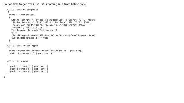 Salesforce: JSON string unserialize to APEX using wrapper class смотреть онлайн
