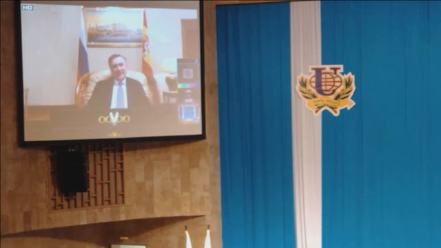 Видео-поздравление Посла России в Испании Ю.П.Корчагина, по случаю 55-летия РУДН смотреть онлайн