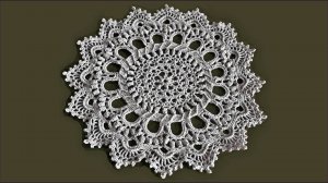 Круглая салфетка крючком. Вязание салфетки. Часть 1.