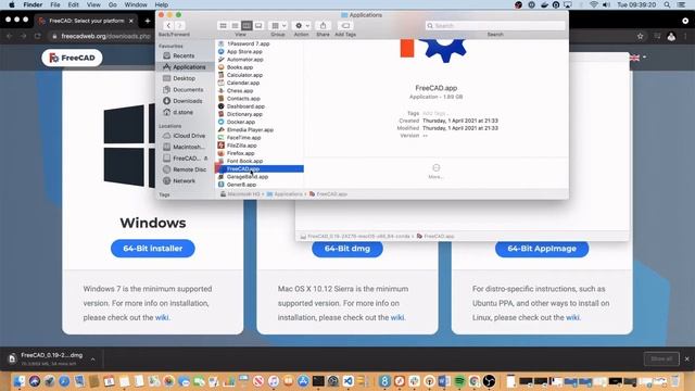 FreeCAD: Apple Mac Installation into Apps Folder and Resolving Unknown Source Permission Issues смотреть онлайн