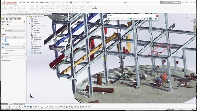 Xtract3D - CAD from an Faro E57 Pointcloud in Solidworks смотреть онлайн