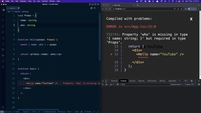 TypeScript con React: Props opcionales y con valor por defecto смотреть онлайн