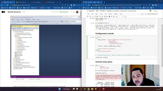Jupyter + conexão SQL com Pyodbc смотреть онлайн