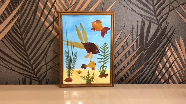 Детская осенняя поделка в садик. Рыбки из листьев | Поделка своими руками смотреть онлайн