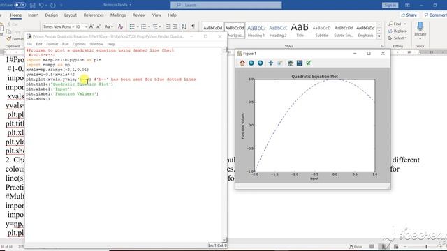 Python Pandas QuasraticEquation Line Graph 26 Part 96 смотреть онлайн