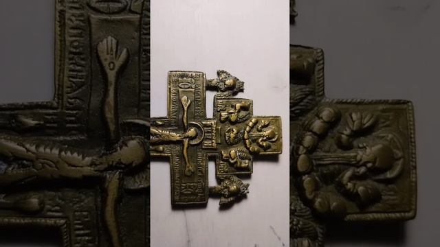 Наперсный Крест Распятие Христово С Херувимами XVIII Века. смотреть онлайн