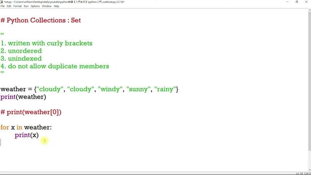 Python Collections : Set｜python教學【入門系列】｜ ★威廉告訴你★ смотреть онлайн