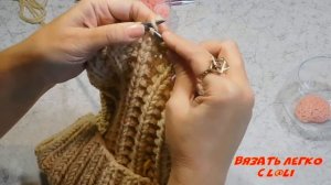 Вяжем спицами шапку польской резинкой.Подробный мастер класс по вязанию шапки