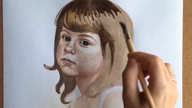 Рисуем АКВАРЕЛЬЮ портрет/SPEEDPAINT смотреть онлайн