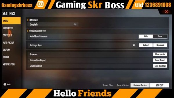 free fire main menu entrance | free fire setting main menu entrance | main menu entrance free fire