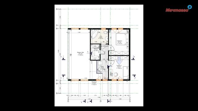 Крона-XL. Новый проект дома от «Мечтаево». Обзор дизайн-проекта. Современный дом со вторым светом! смотреть онлайн
