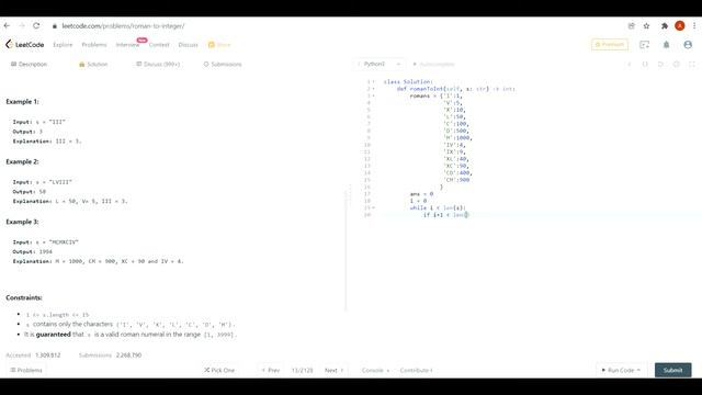 LeetCode 13: Roman to integer leetcode solution in Python | ROman to integer interview question смотреть онлайн