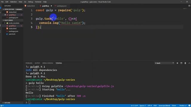 gulp tutorial for beginners | Gulp tutorial in bangla | Gulp config (part-3) смотреть онлайн