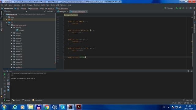 Java SE. Урок 19. Инкапсуляция. Методы get и set. смотреть онлайн