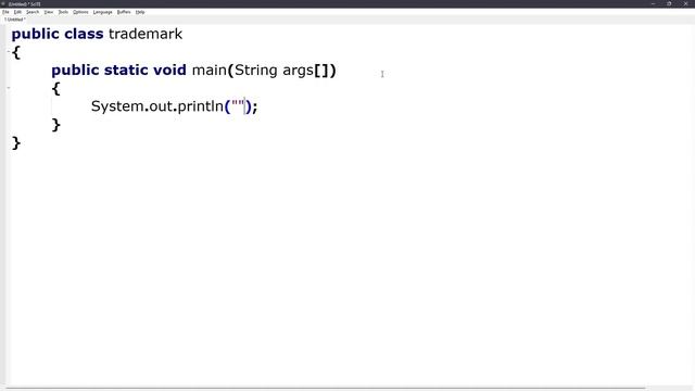 how to print trademark logo using java | SciTE | #java #trademark #coding #code #thecodingco. смотреть онлайн