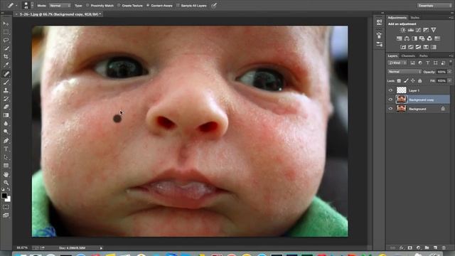 how to skin face in photoshop CS6 using spot healing brush tool смотреть онлайн