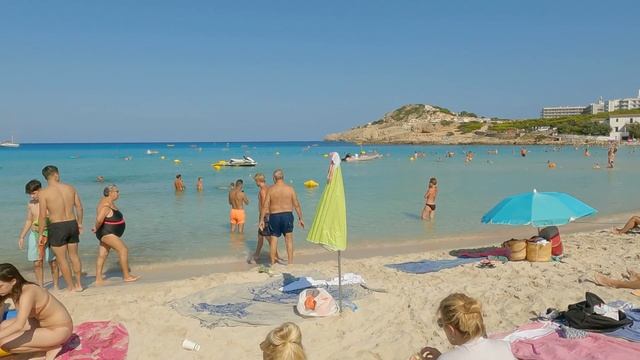 Walking Tour Cala Agulla | BEACH WALK | Mallorca (Majorca) | Spain | August 2021 | 4k