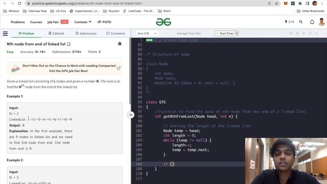 N’th node from end of linked list | Must Do Coding Interview Questions | Java смотреть онлайн