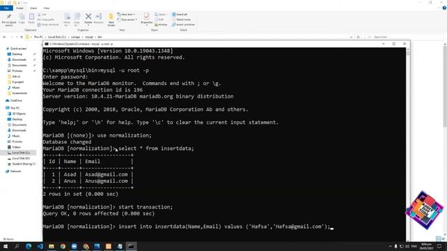 MYSQL | Crowfoot Diagram | MariaDB CMD | Rollback | Normalization | Hindi | Urdu | Tutorial #5 смотреть онлайн