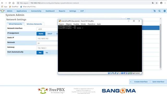 Asterisk FreePBX Configurar IP Estatico no Servidor смотреть онлайн