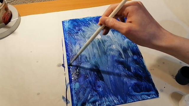 Монотипия в холодном исполнении "Три цветка в вазе" смотреть онлайн