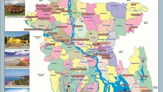 Bangladesh Tourist Spot Map | The Mappa Ltd. | Map Shop in Bangladesh смотреть онлайн