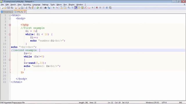 PHP - While Loop смотреть онлайн