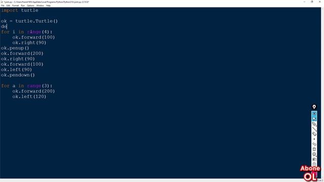 Python Turtle Kütüphanesi Kullanımı Grafik İşlemleri смотреть онлайн