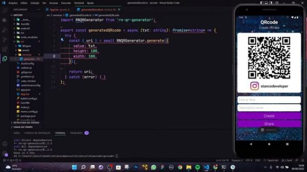 Gerando QRcode com React Native