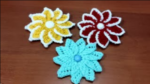 ЦВЕТОЧЕК крючком. Цветок ,,десятилистник,, для начинающих. (720p)