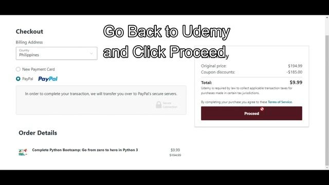 How to Purchase Udemy Python Course using Paypal смотреть онлайн