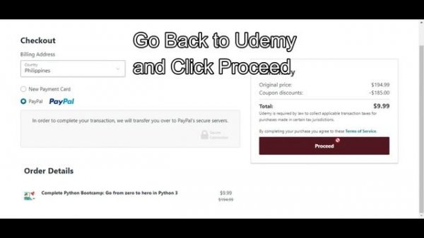 How to Purchase Udemy Python Course using Paypal