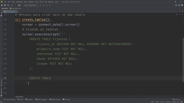 224 - Criando mais de uma tabela no SQLite Python смотреть онлайн
