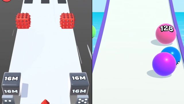 Ball Run 2048 Vs Jelly Run 2048 Games, All Levels Gameplay Max, Android iOS Mobile Funny Gameplay смотреть онлайн