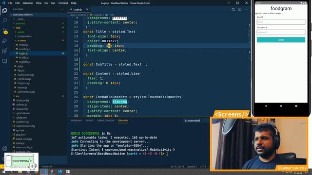 React Native app from scratch | Part 5 Custom Font & Styling смотреть онлайн