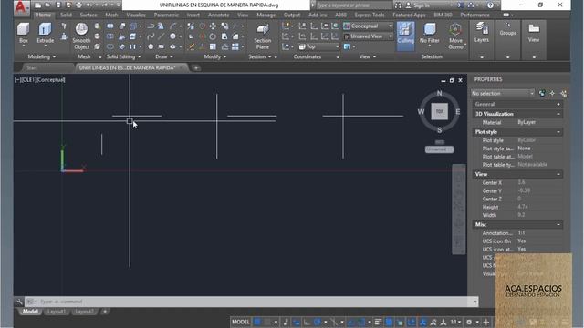 TIPS COMO UNIR LINEAS EN ESQUINA DE MANERA RAPIDA EN AUTOCAD смотреть онлайн