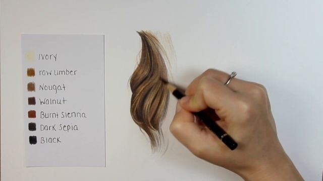 How to Draw Hair Tutorial: Drawing Realistic Brown Hair смотреть онлайн
