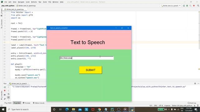 Tkinter - text to speech using Python смотреть онлайн