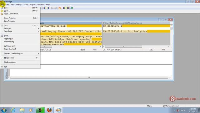 Compare and merge files using Free WinMerge, смотреть онлайн