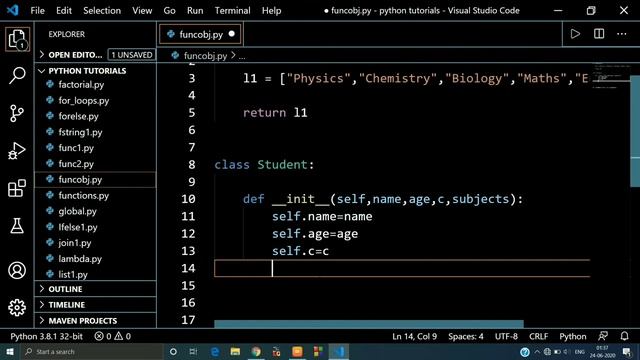 Function as argument Python #46 | in init | Python Tutorials for Absolute Beginners || Jeevan Upret смотреть онлайн