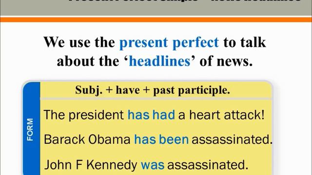 Present perfect for news headlines смотреть онлайн