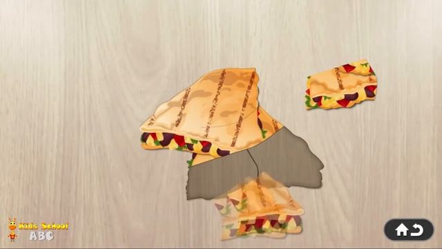 Food Puzzle For Kids - Learning Food Names - Noodles, Pasta, Sandwice, Coffee And More