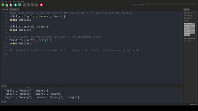 Python Basics 20 # Add List items смотреть онлайн